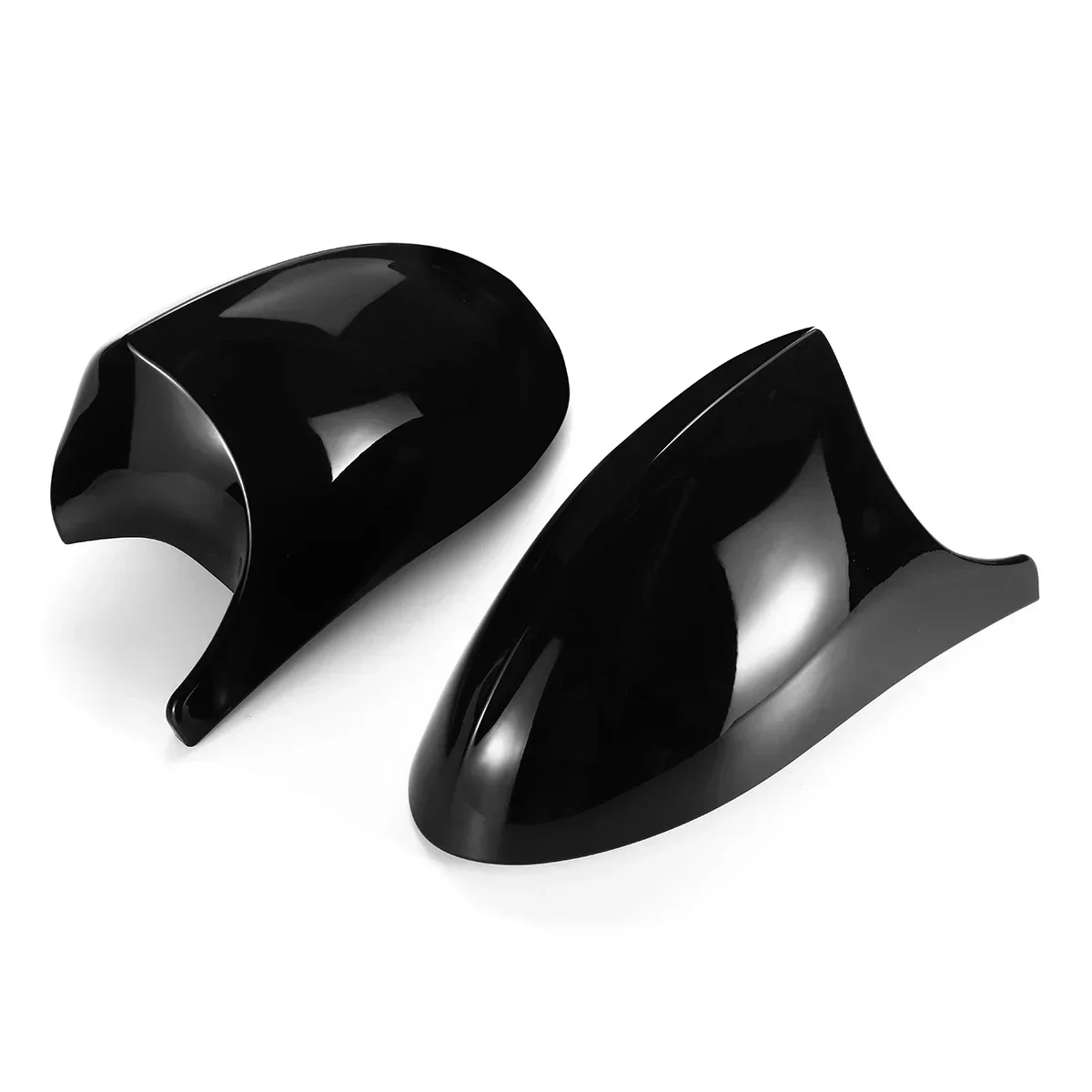 2pcs Glossy Black Car Mirror Cover Side Mirror Caps Replacement For BMW E81 E82 E87 E88 E90 E91 E92 E93 Pre-Facelifted Body Kit