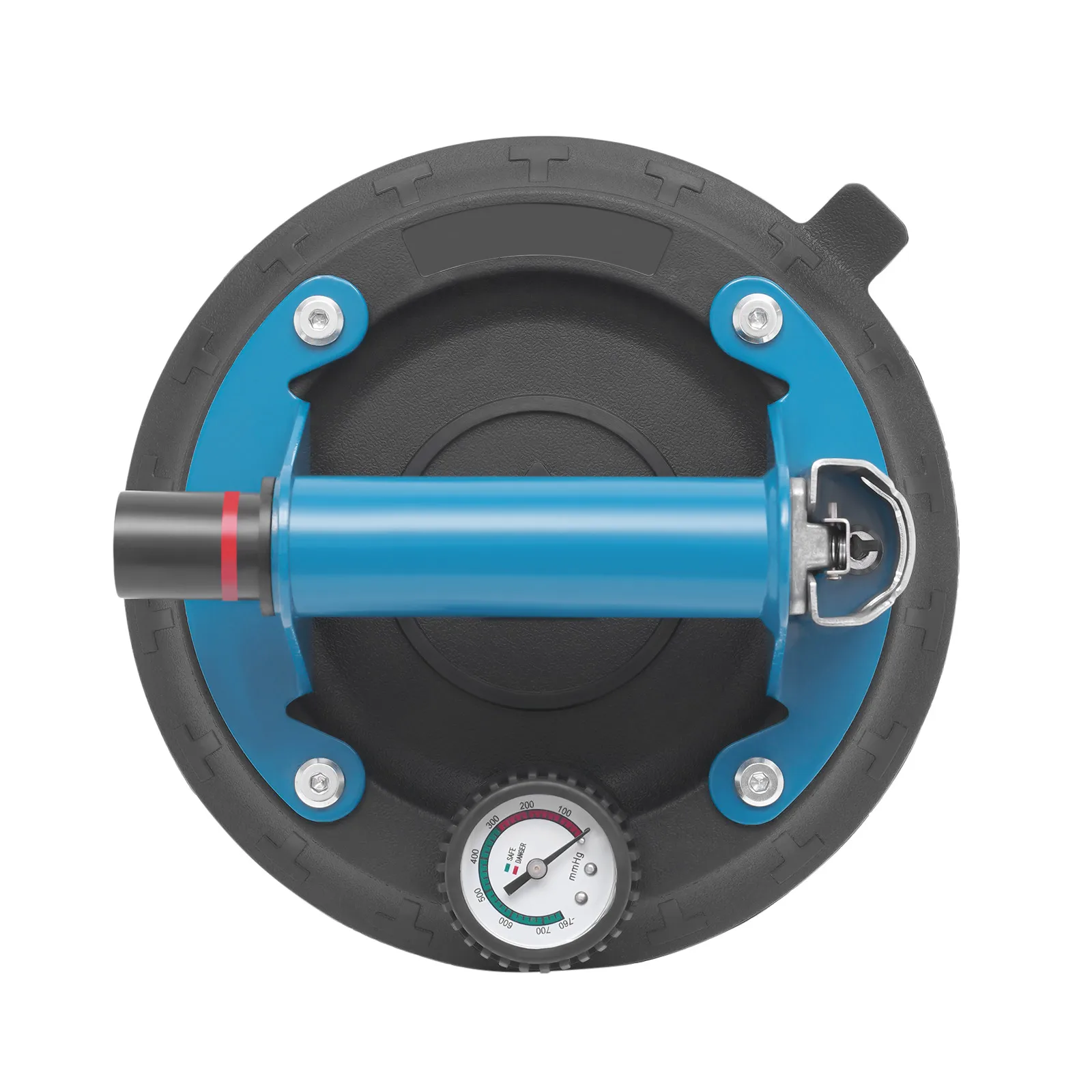 Heavy-Duty Suction Cups for Glass, 8-Inch Diameter, 240lbs Capacity, ABS & Rubber, Simple Operation, Safety Red Line Indication