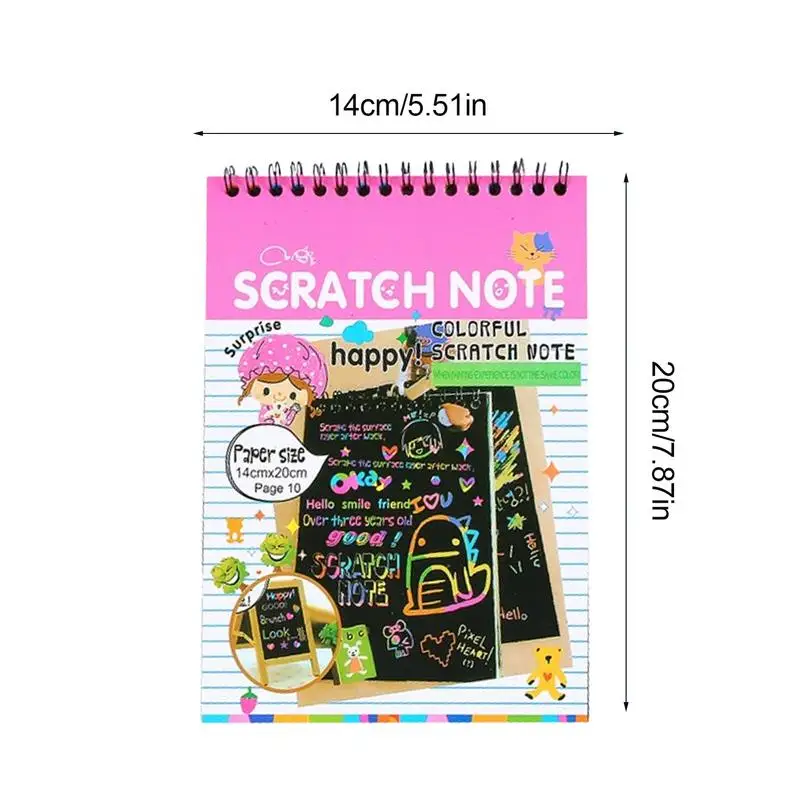 Радужная бумага для царапин, детская бумага для творчества и творчества, Набор для творчества, бумага для царапин для мальчиков и девочек, черные бумажные листы для царапин