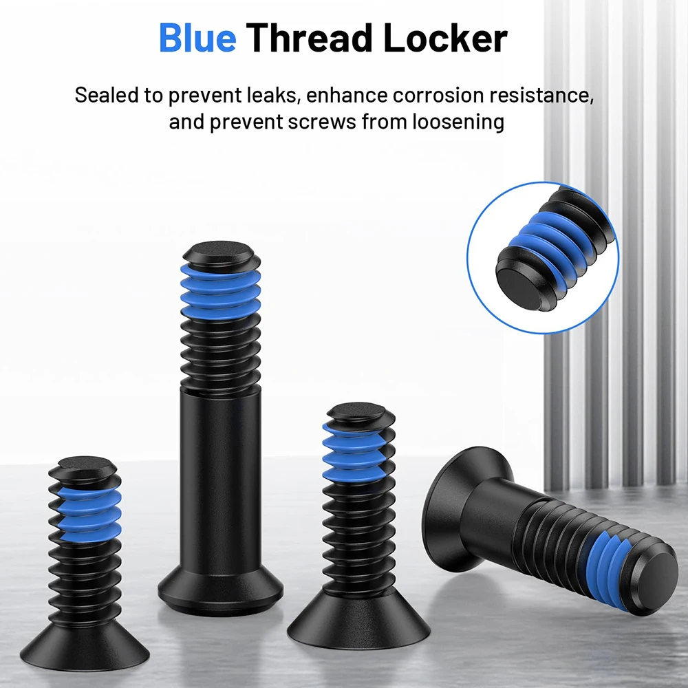 36Pcs Red Dot Screw Kit, M4/#6-32 Stainless Steel Screw with T10 Torx Head & Blue Thread Locker, Compatible with RMR/SRO/Holosun view 4