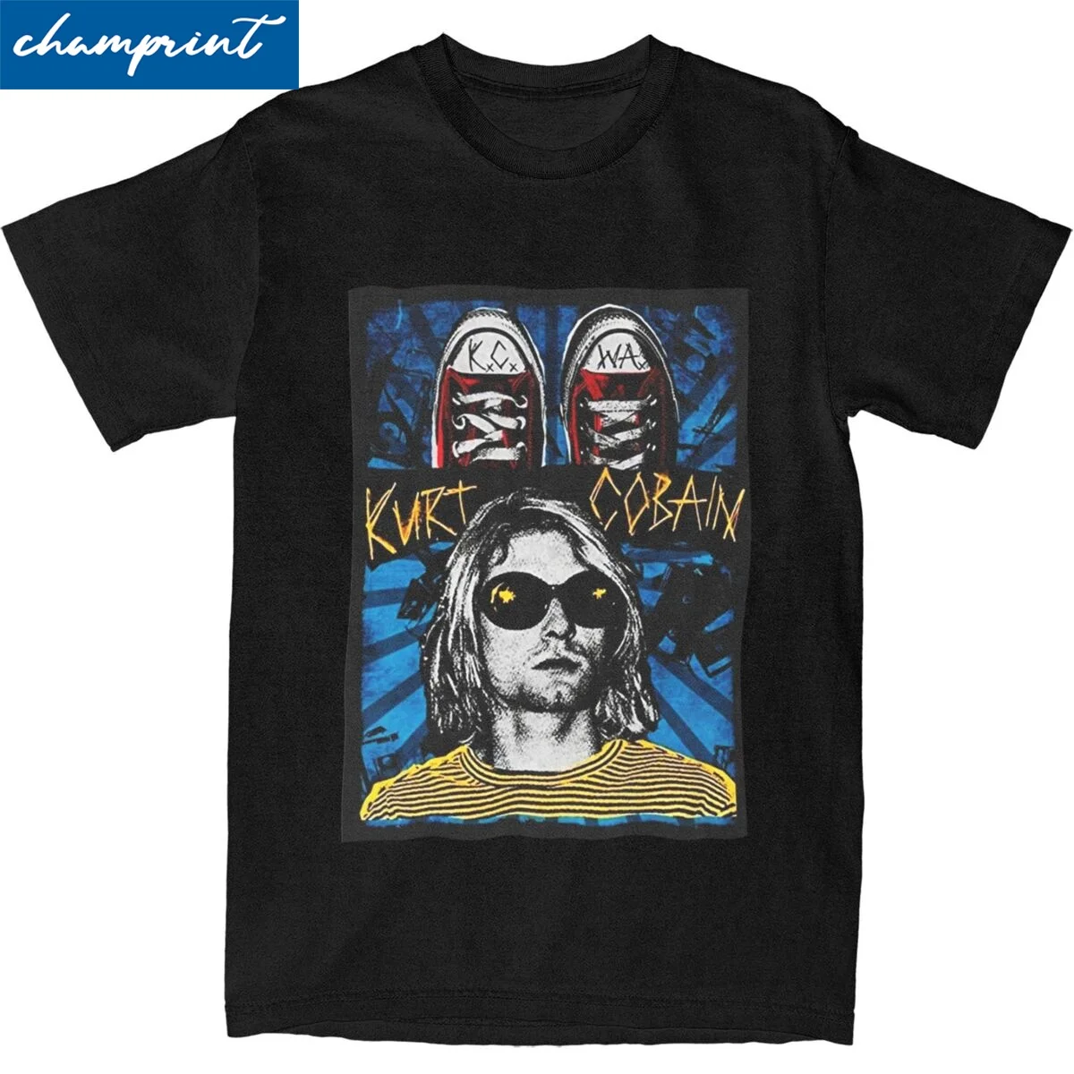 Kurt Cobain American Legend Band Part T-Shirts for Men Women Funny 100% Cotton Tee Shirt Round Neck T Shirt Plus Size Clothes