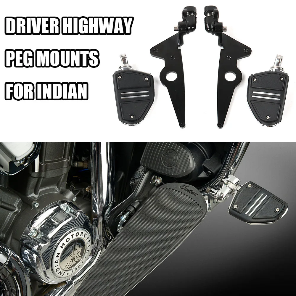 

Motorcycles Universal Adjustable Durable Footrests Accessories Footrests Footpegs Mounting Plates FOR INDIAN Challenger Chief