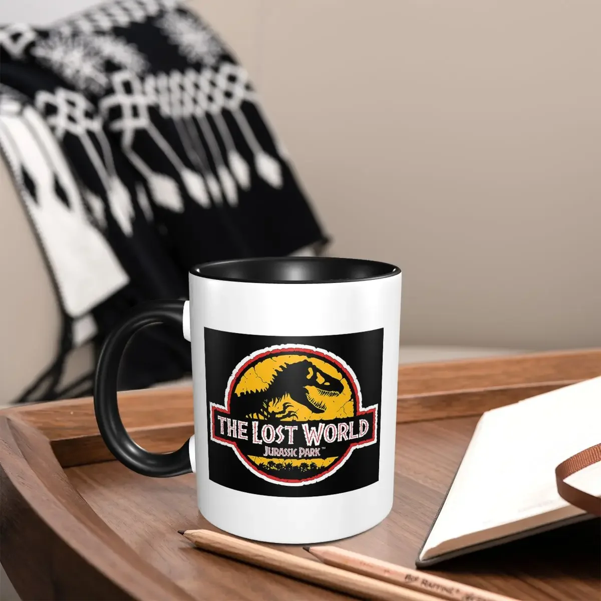 Jurassic World Logo Evolution Dinosaur World Mug Funny Ceramic Coffee Cups Tea Mugs Milk Cup Drinkware Gift for Woman Man