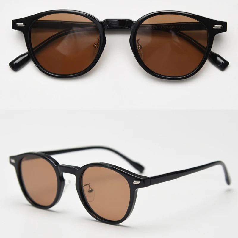 Kachawoo Damen-Sonnenbrille, rund, polarisiert, blau, grau, schwarz, Retro-Sonnenbrille, Herren-Accessoires, leichter TR90-Rahmen, Geburtstagsgeschenk – Detail 8