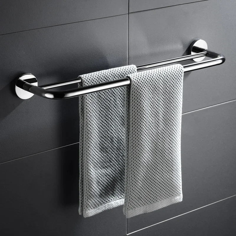 

Двойной держатель для полотенец 60 см из нержавеющей стали 304, настенный, 24 дюйма