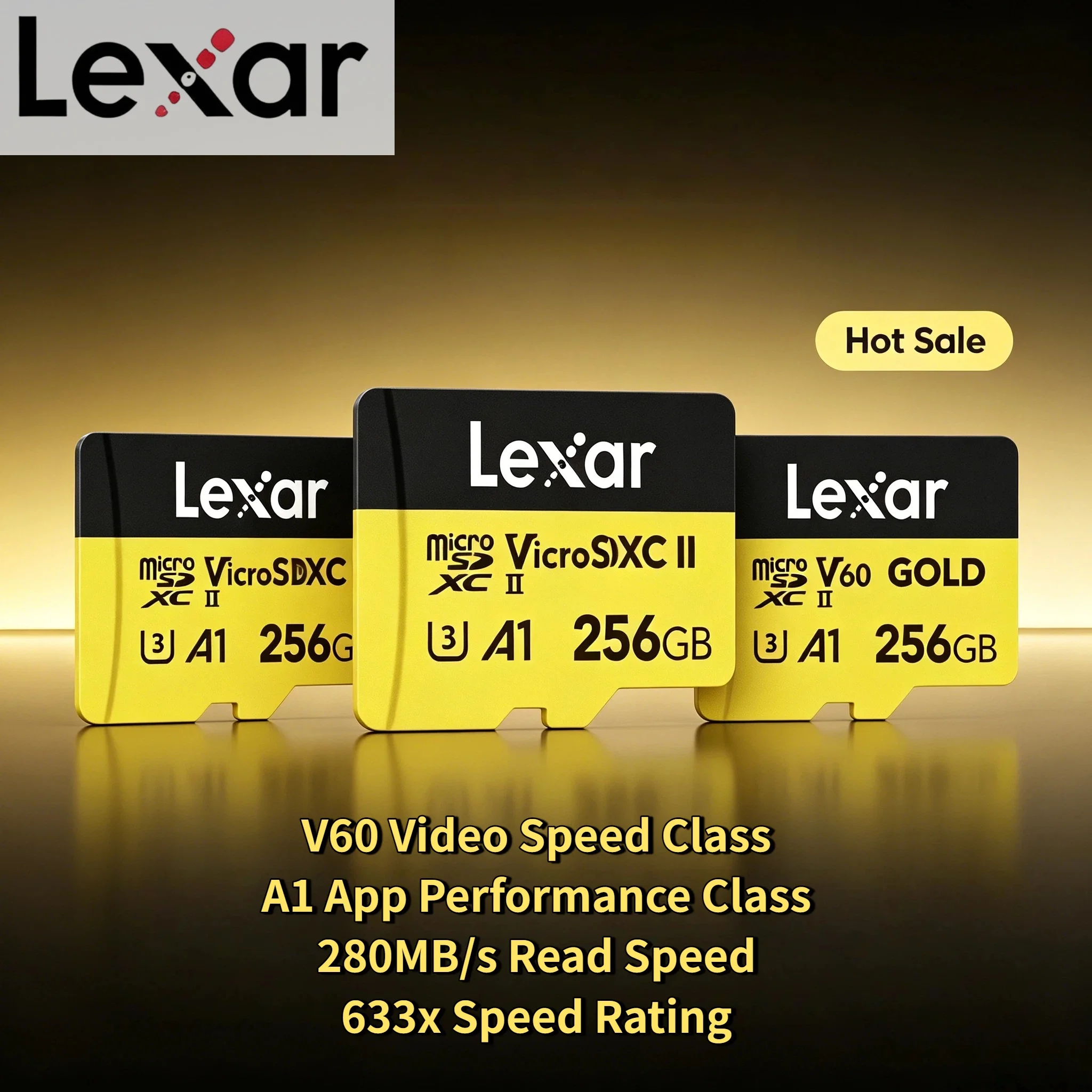 

Lexar 1366X 1800X Micro SD Card UHS I UHS II GOLD TF Memory A1 V30 U3 4K A2 V60 for DJI Drones Nintendo Switch Game 4K