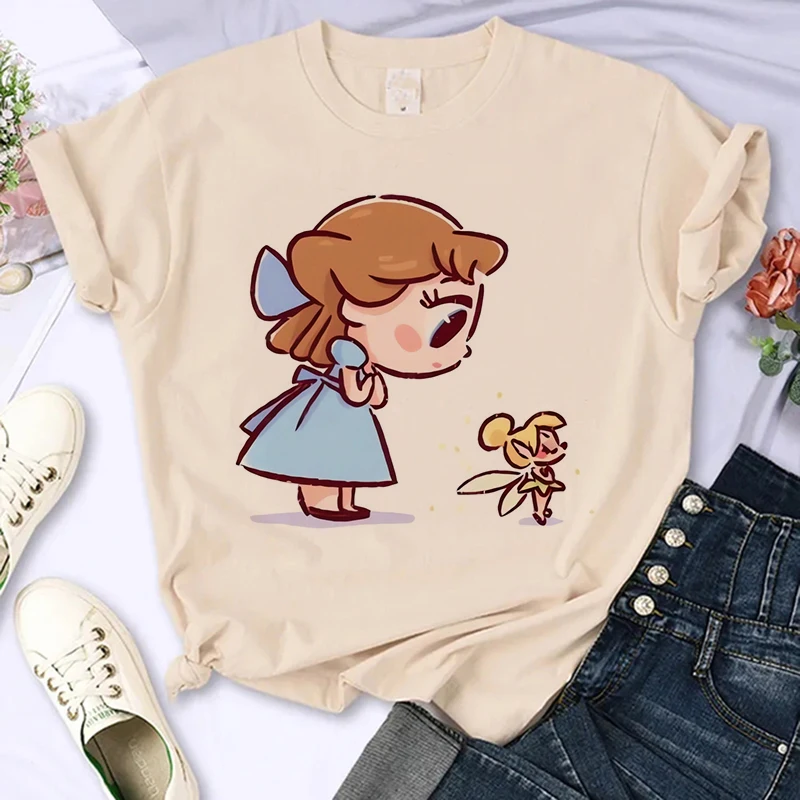 New in  Disney Princess T Shirt Women Harajuku 90s Cute T-shirt Funny Tshirt Female Clothes