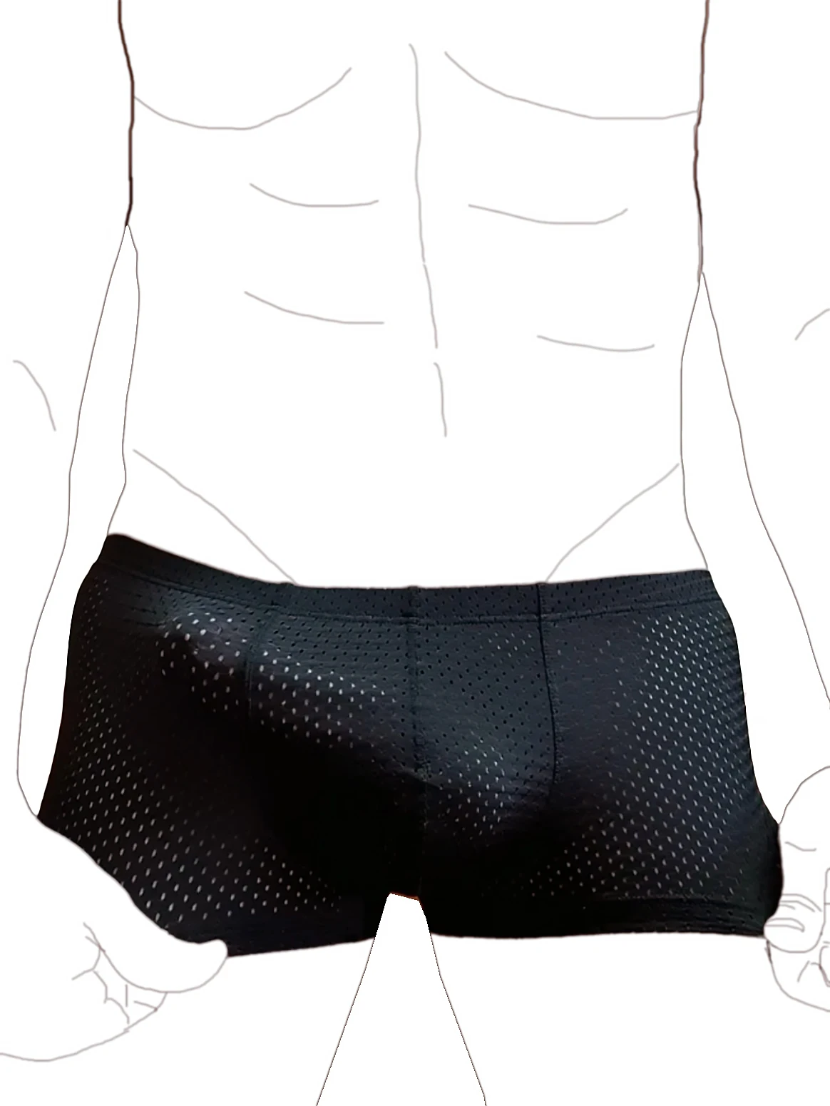 

Men's Underwear Sexy Comfortable Perforated Breathable Nylon Low Waisted Boxer Gym Hombre Shorts Lingerie Homme Pouch Panties