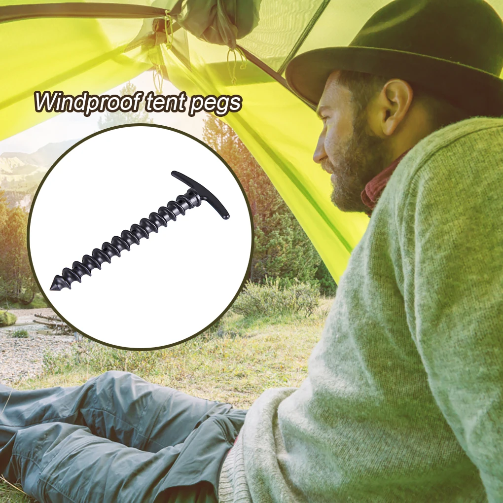 Pack of 10 Tent Stakes Pin Ground Nails Portable Beach Picnic Fishing Backpacking Awning Tarp Fixing Pegs Windproof