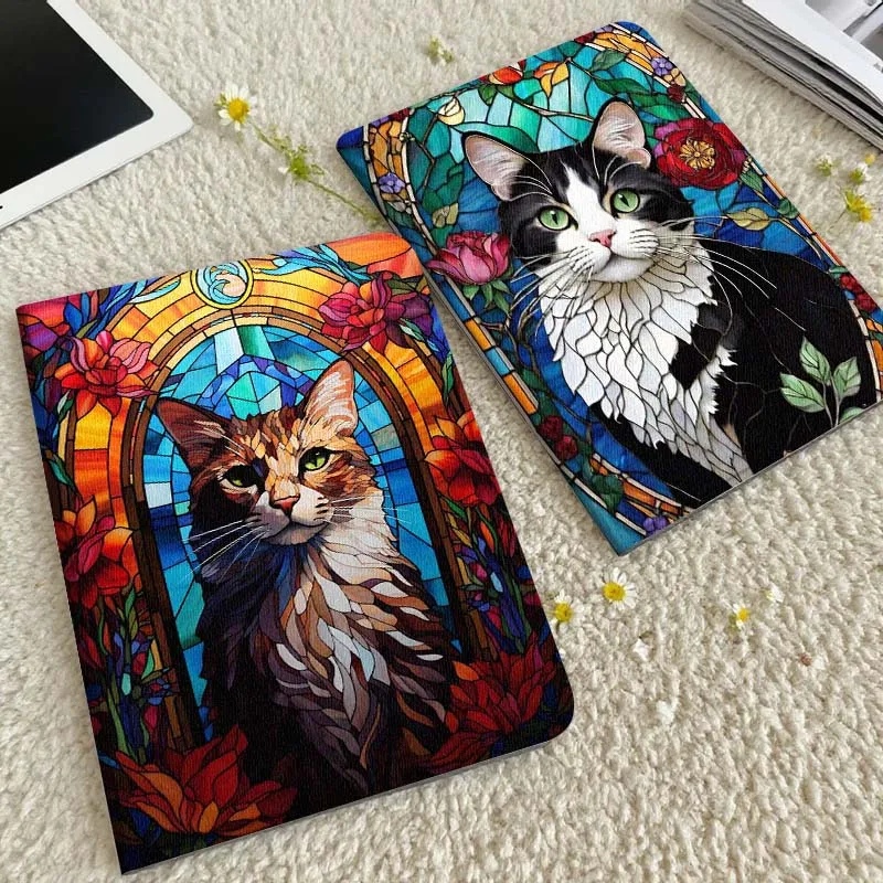 

Stained Glass Cat Art For Xiaomi Redmi Mi Pad 5 6 6s 7 SE Pro Max Ultra 12.4 12.5 14 inch Tablet Case
