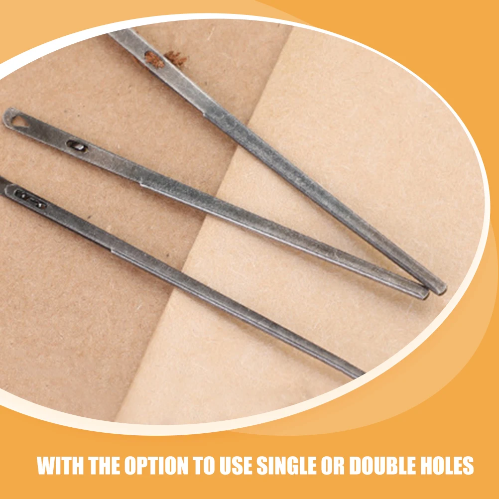 

2pcs Sewing Needles Steel Durable Double Hole Leathercraft Lacing Tools For Hand Stitching Sewing Machine,