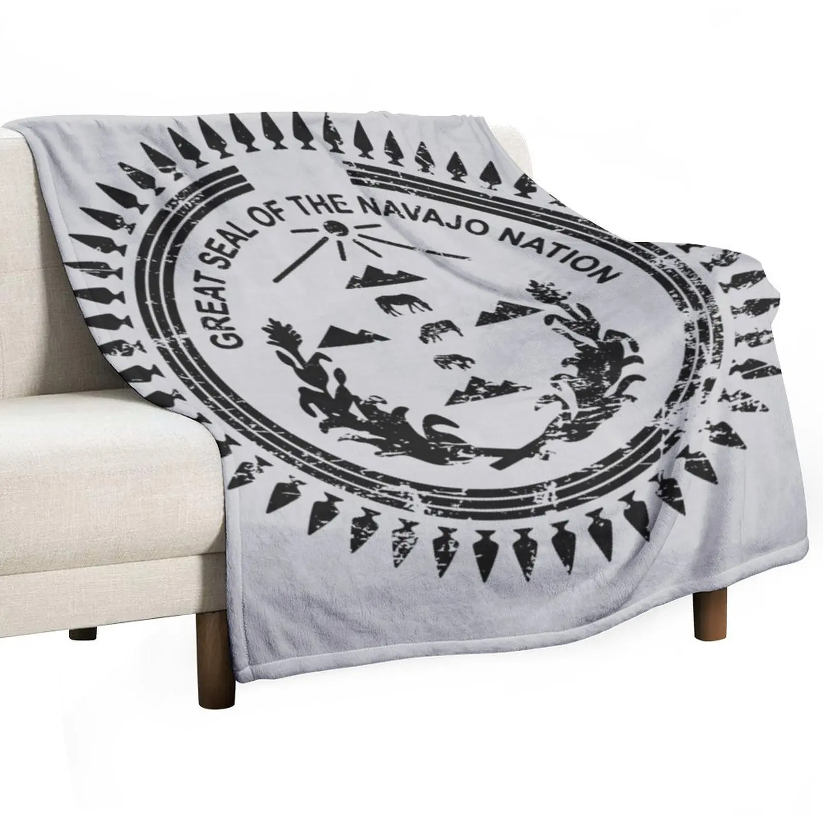 

Navajo Nation Seal Throw Blanket Warm Plush Fuzzy Blanket for Living Room