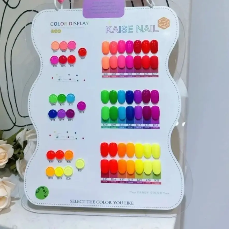 KAISE Mismatched 21 kleuren Nagelgel Set Fluorescerende Kleur Nagelsalon 2025 Nieuwe Hot koop Niet-giftig Losweken UV Gel Nail Art Kit