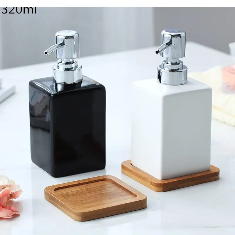 1pcs 2018 Hot New Ceramic Retro Stone Shampoo Bottle for Hotel Bathroom Lotion Portable Soap Dispenser Household Items