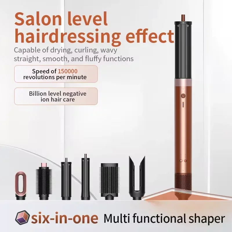 2026 220V 6 in 1 Hair Styler Hairdryer Brush 1700W High Speed Negative Ionic Blow Dryer Fast Drying Multi Styler