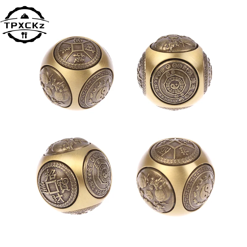 Sechsgesichtiger Vier Segen Glück Geld Fidget Spinner EDC Kupfer Stress Relief Cube Dekompression Cube Erwachsene Antistress Fidget Spielzeug