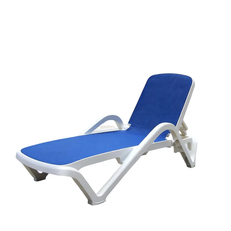 Cross-border dedicated Teslin mesh household outdoor beach chair backrest multi-gear adjustment outdoor bed swimming pool