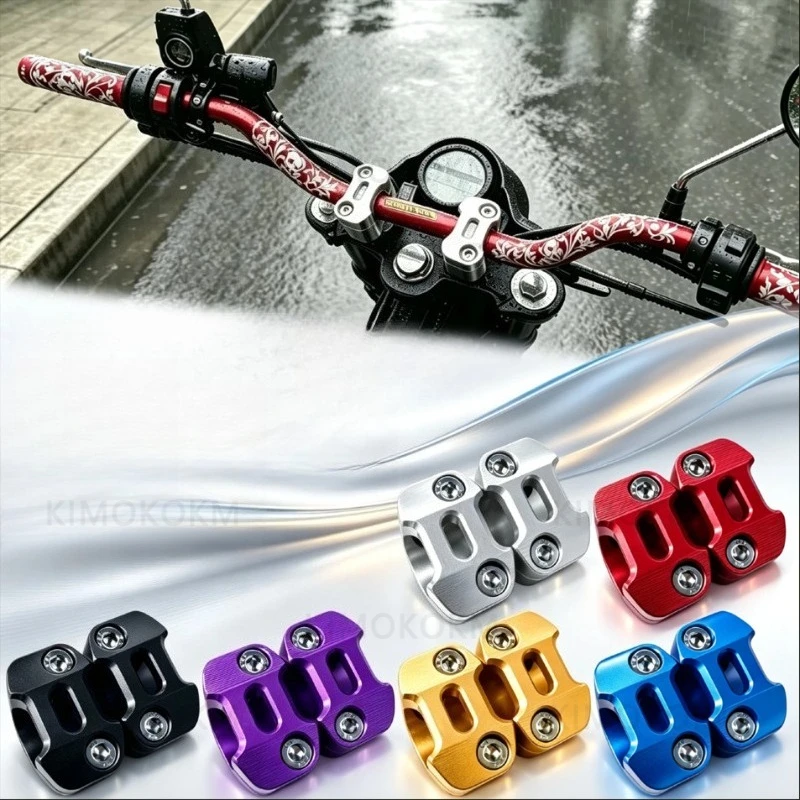 Suitable For Off-Road Motorcycle Modification Handlebars With CNC Aluminum Alloy 22 To 28 Conversion Code Street Bike Retro 28MM