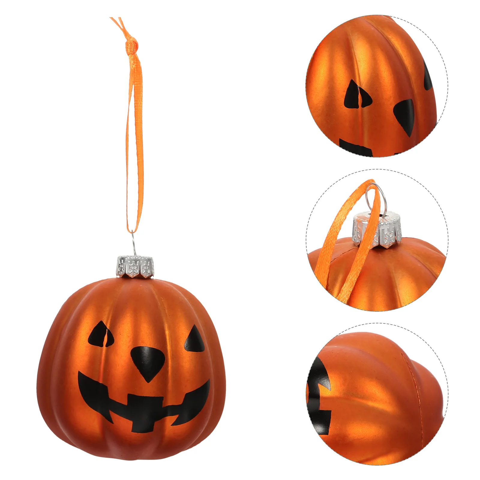 

12pcs Pumpkin Shaped Pendant Small Tree Decorations Ornament For Party Outdoor Indoor Pumpkin Decors Halloween Theme Pendant