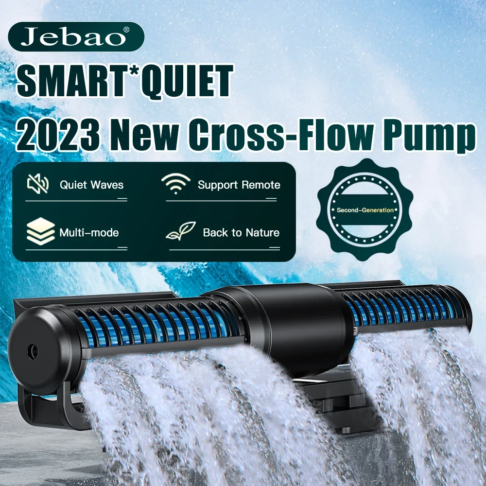 

Jebao 2023 New Cross-flow Pump ECP ECP-M Fish Tank Aquarium Water Pump External LCD Controller Remote WIFI Control Reef Tank