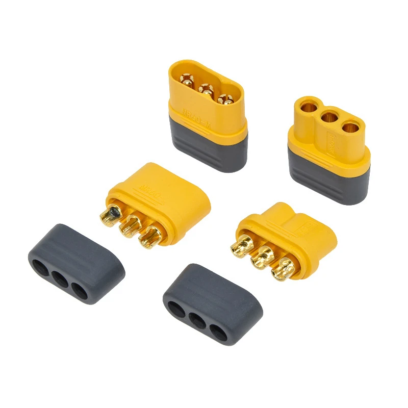 MR60 motor electrically adjustable three-core plug Model airplane model power battery male female connector charging Power Cable