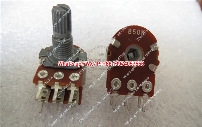 10 шт. Shengwei B50K двойной B503 Huiwei Maibo FC360 усилитель мощности потенциометр громкости звука 15 мм цветочный вал 6 футов