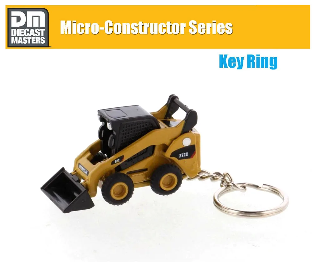 Nuevo llavero de gato Mini Constructor Tractor Dozer Turck llavero modelo fundido a presión para regalo de colección