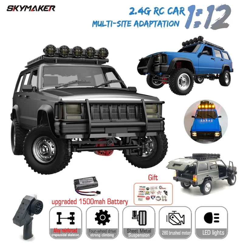 MN78 1:12 Full Scale MN Model RTR Version RC Car 2.4G 4WD 280 Motor Proportional Off-Road RC Remote Control Car For Boys Gifts