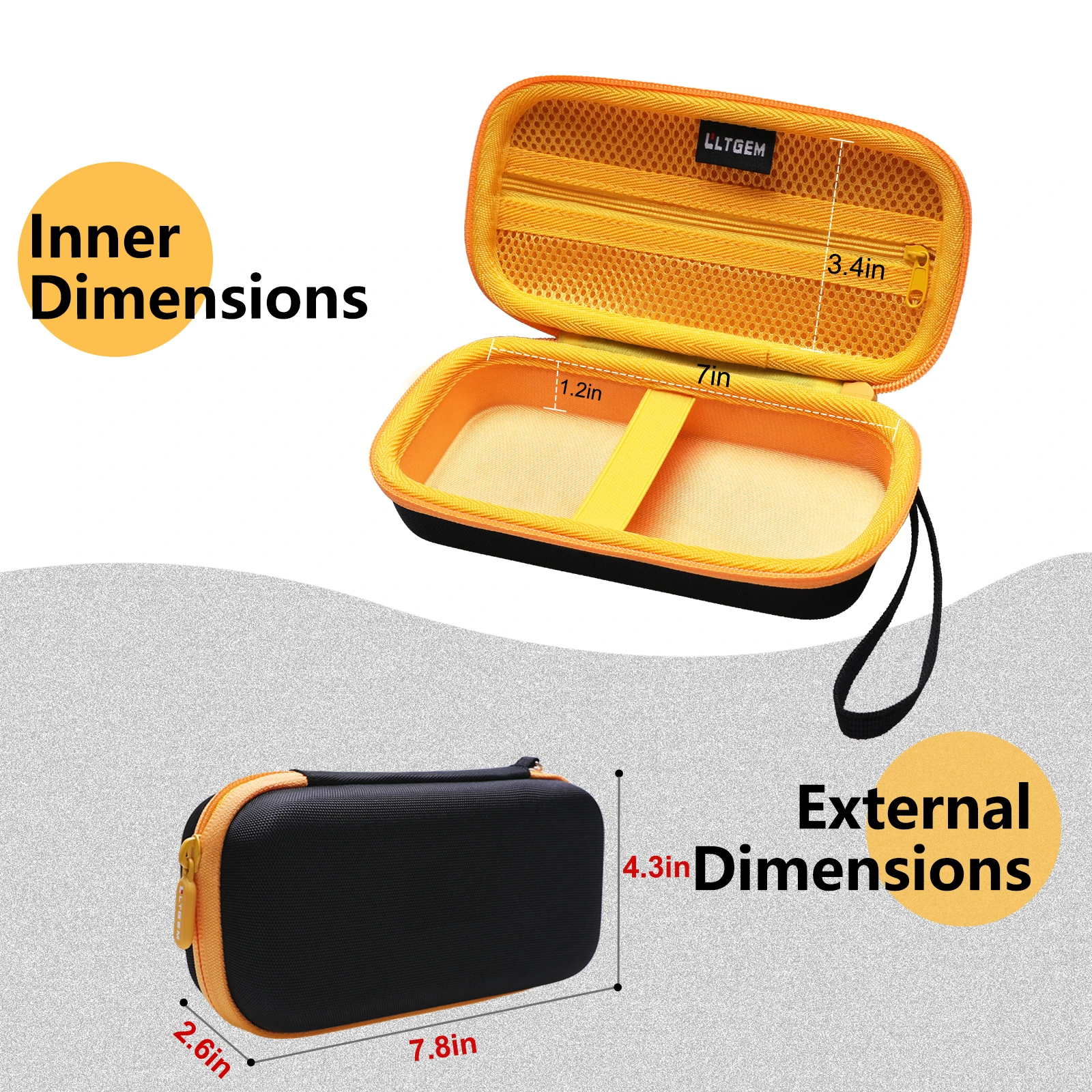 LTGEM Hard Carrying Case for KODAK Mini 2 Retro/Zink Kodak Mini 2 HD/Polaroid Hi-Print Portable Photo Printer(Only Case)