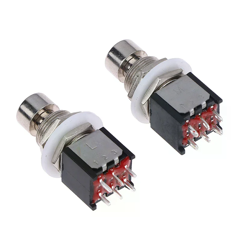 DPDT Latching Momentary ON/ON Foot Switch Guitar Effects Pedal Stomp Box 6Pin Emergency Stop Push Button