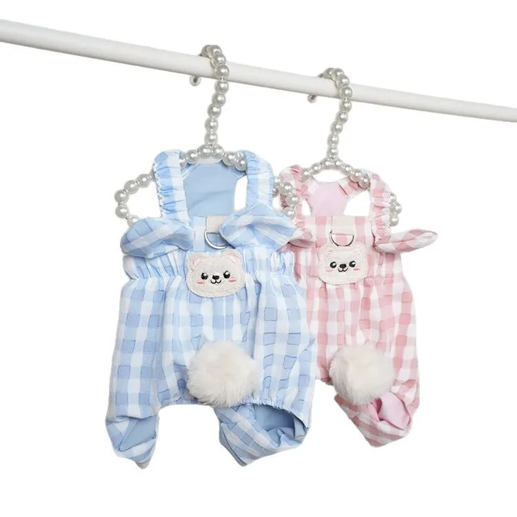 ملابس ربيعية للحيوانات الأليفة، ملابس متقلب بأربعة أرجل، ملابس بذلة للقطط والكلاب، ملابس بيجامة للجرو