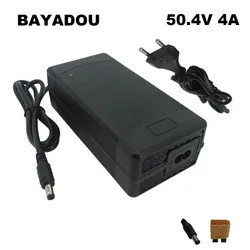 50.4V 4A DC Lithium Fast Charger 12S 44.4V 43.2V Li-ion 20AH 30AH Battery Charger XT60 GX16 With Fan