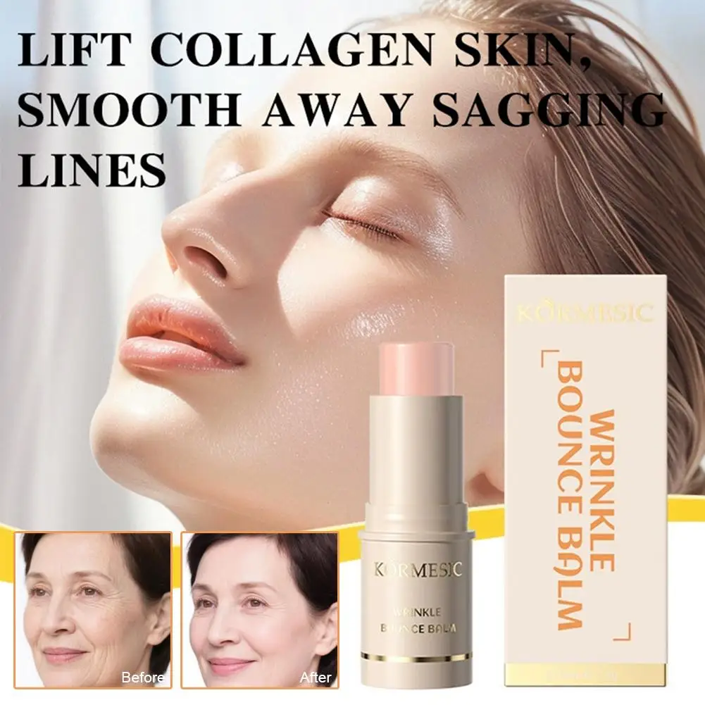 Wrinkle Bounce Balm Stick Hydrating Plumping Facial Moisturizer, Boosts Skin Elasticity for Bouncy Radiant Skin, Face Skin Care