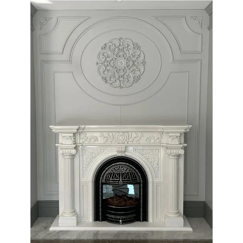 Modern luxury marble surrounds the interior with freestanding arch fittings