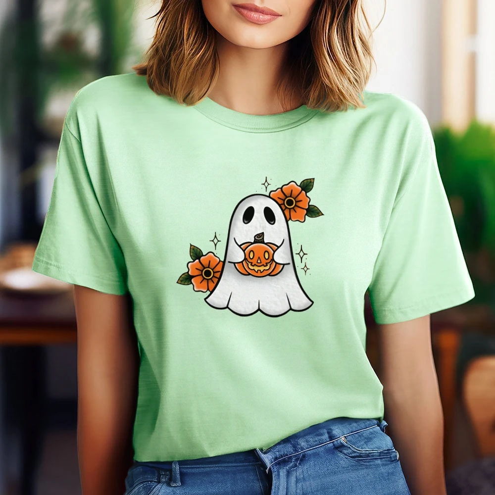 تي شيرت مخطط ساكورا باللون الرمادي المنقط - بلوزة قطنية لطيفة Y2K، أنيقة للشركات مع تنانير ضيقة بنطلون #4