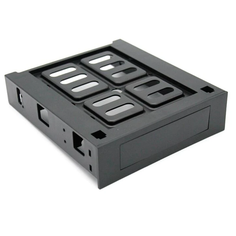 5.25 inch CD-ROM Space to 3.5 inch 2.5 inch SATA HDD Mobile Rack Bracket Enclosure Black for PC