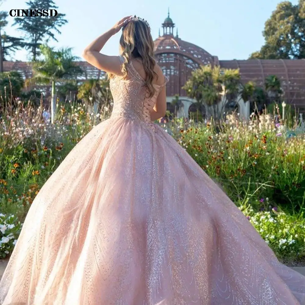 Бальное платье, платье Quinceanera, шикарные бусины, Аппликации, корсет, оранжевое пышное, милое, 16 девушек, для конкурса, искусственное платье