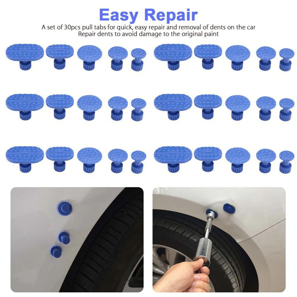 

30Pcs Car Paintless Dent Repair Tools Multiple Size Auto Body Suction Cup Car Repair Tool Rubber Gasket Car Dent Puller Remover