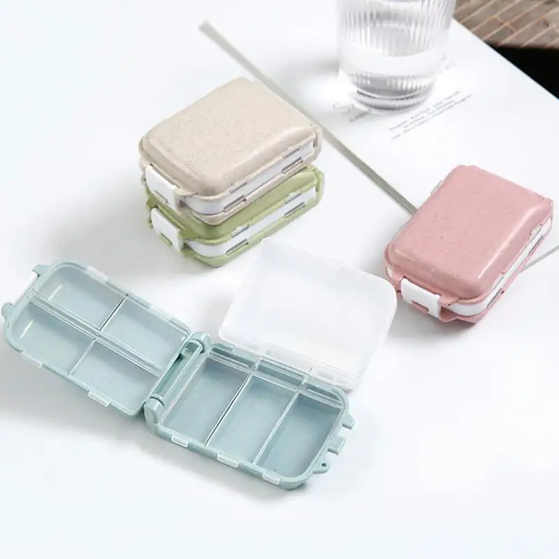 Three-layer Folding Portable Mini Medicine Storage Box Large Capacity Dispensing Organizer