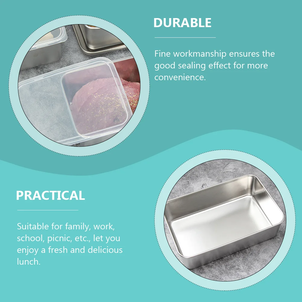 

Stainless Steel Food Container Portable Leakproof Lunch Box For Office School Picnic Thermal Storage Fresh