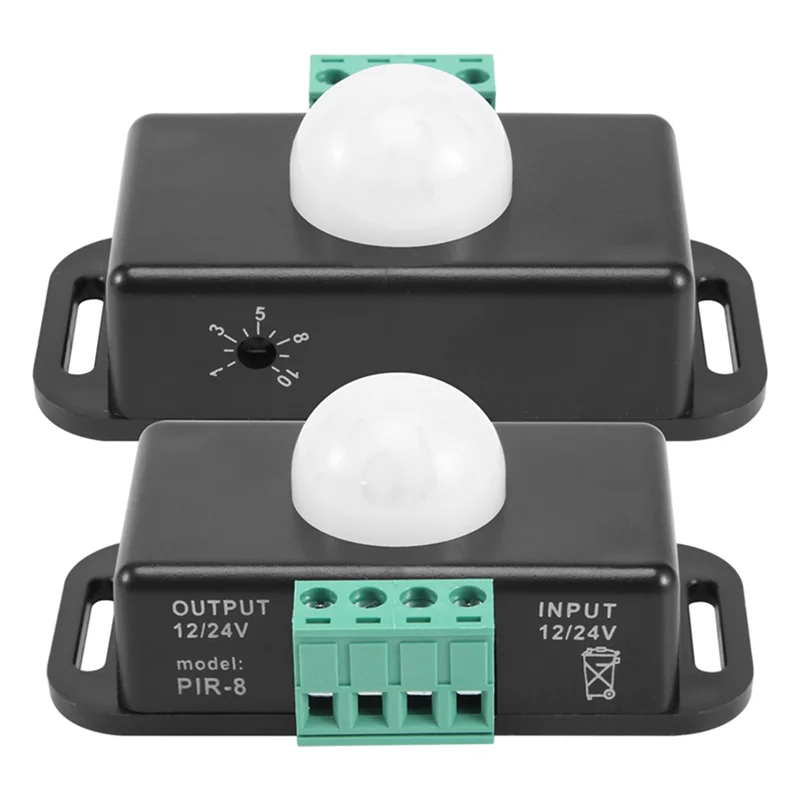 

ABRU-Motion Sensor Switch, 12V 24V PIR Sensor LED Switch Controller For Flexible LED Strips Light, 6 Pack