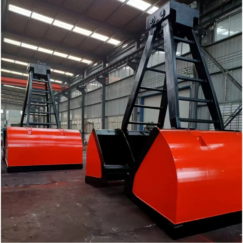 ACME 20T Coal Flip Type Four Rope Grab Bucket 12M3 Remote Control Electric Motor Dredging Grapples Attachment Q345