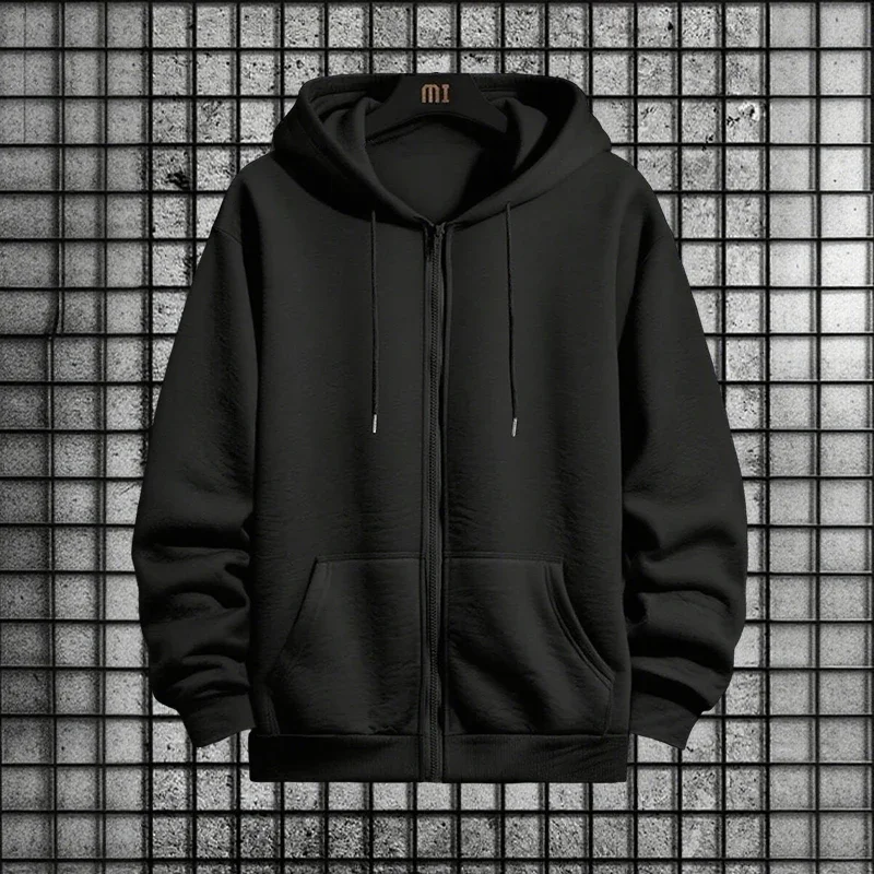 2025 جديد وصول الرجال قلنسوة بسحاب Sweatpants 2 قطعة مجموعة عالية الجودة مقنعين طويلة الأكمام البلوز الخريف الشتاء رياضية #5