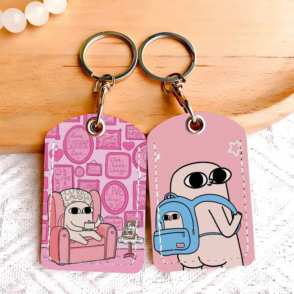 Cartoon Ketnipz Cute Fun Card Holder With Keychain Executive Protection For Bank Credit Subway Bus Case