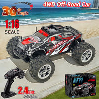 New 4WD Waterproof Remote Control Car Off Road 4x4 RC High Speed Monster Buggy Truck Super 33KM/H Fast Drift Race Toy Kid Adults