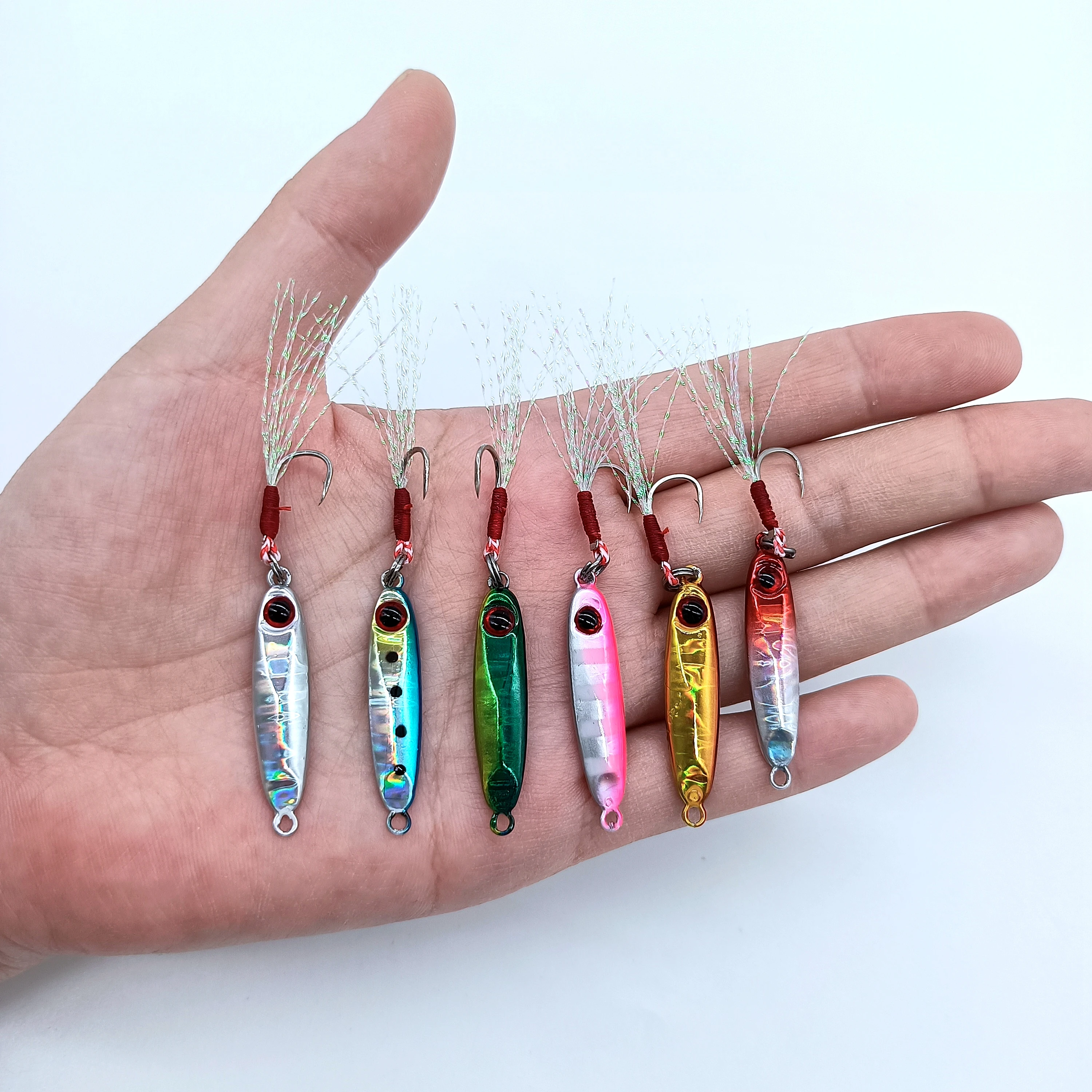 HOOFISH 1PCS Microjigging Angeln Locken 5,5g/32mm Mini Jig Köder Isca Künstliche Jig mit Einzel Haken angeln Zubehör – Detail 3