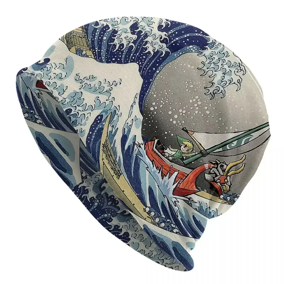 Japanese Anime Classic Great Wave Skullies Beanies Hats Warm Autumn Winter Outdoor Cap Knitted Bonnet Caps for Men Women Adult