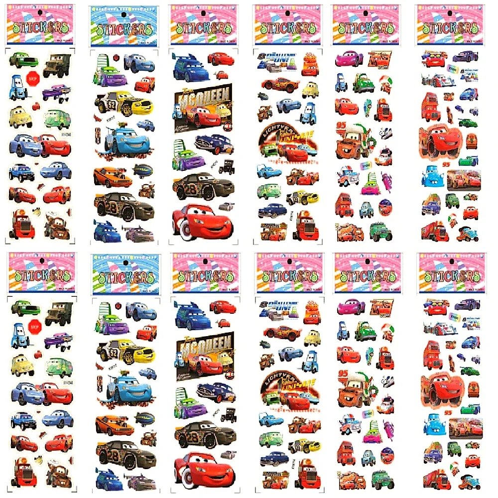 Disney Frozen random 12pcs 3D Puffy Bulk Stickers Sophia Mickey Minnie Princess Kid Cartoon Waterproof PVC Toy puzzle Sticker