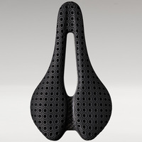RPANTAHI Super Light 3D Printed Bicycle Carbon Saddle Hollow Breathable Short Nose Seat Cushion Road Mountain Bike Seat Cushion