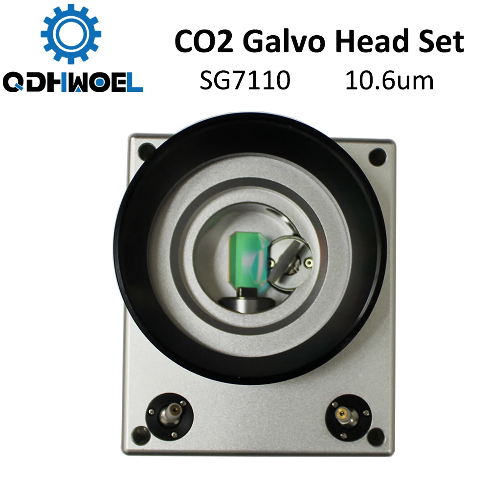 QDHWOEL  10.6um 10600nm CO2 Laser Scanning Galvo Head SG7110 Input Aperture10mm Galvanometer Scanner with Power Supply Set